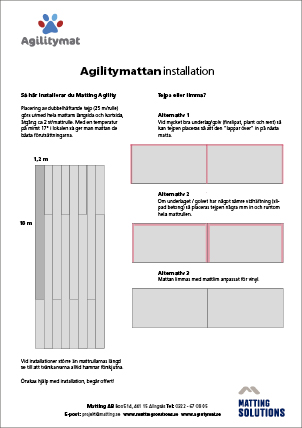 Installationsanvisning Agility Mat